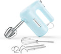 Lord Eagle 5-Speed Hand Mixer Electric, 300W Compact Handheld Mixer, Portable Kitchen Egg Beater with 5 Attachments & Storage Bag, Cake Supplies for Bread Dough Baking, Lightweight, Blue