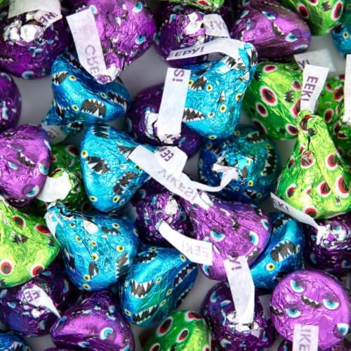 168ct Halloween Candy Milk Chocolate Kisses Party Favors (1.6 lb) - Monster