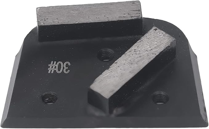 Grinding Shoes 3Pcs 30 Grit Polishing Shoes Block Tool with 2 Teeth 6mm Bore Thread for Concrete Paint Floor Grinding and Polishing