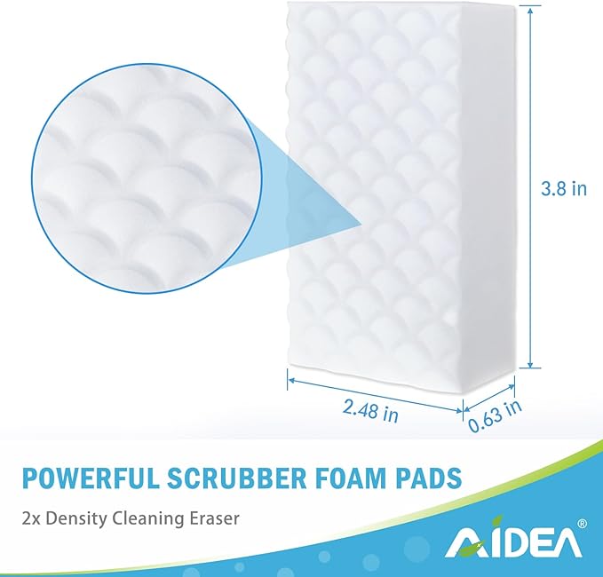 AIDEA Magic Sponges Cleaning Eraser and Microfiber Cleaning Cloths，Highly Absorbent Cleaning Towel