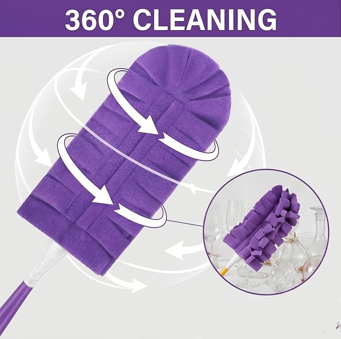 Reusable Chenille Microfiber Dust Duster, Chenille Duster Reusable Washable Microfiber Dust Fleece Damp Duster Pad for Fan Blinds Furniture (15 PCS)