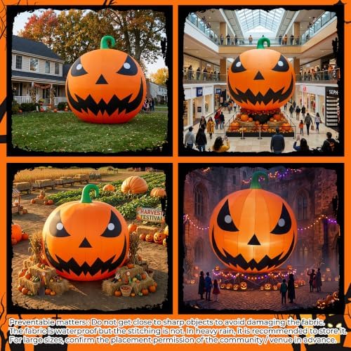 20FT Halloween Inflatables Pumpkin Decorations with 750W Air Blower