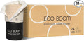 ECO BOOM Unbleached Bamboo Toilet Paper, 100% Tree-Free & Plastic-Free Packaging, 24 Mega Rolls, 360 Sheets & 3-Ply | PFAS Free, BPA Free, Septic Safe & FSC Certified
