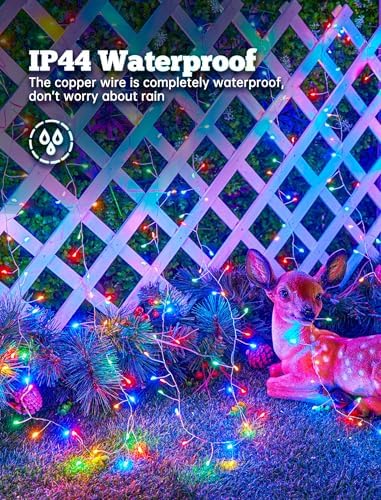 120 LED Solar Fairy Lights Outdoor Waterproof IP65, 10FT 8 Lighting Modes