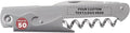 50 Valencia Stainless Steel Wine Bottle Openers Set - Customizable Text, Logo - Corkscrew, Serrated knife, Perfect for Bars - Silver