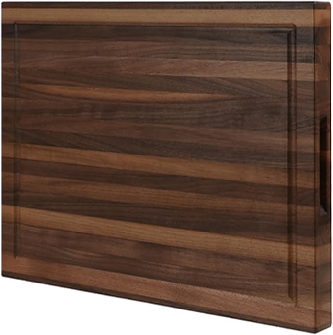 Walnut Cutting Board for Kitchen, USA Grown Hardwood, 16 x 12, with Invisible Inner Handle, Prefinished with Food-Grade Oil, Suitable for Kitchen Edge Grain, 1-1/2" Thick
