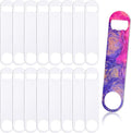 Geiserailie Sublimation Blank Bottle Opener Stainless Steel Flat Beer Bottle Opener for Kitchen Restaurant Personalized Sublimation Photo(White,16 Pieces)