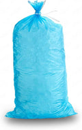 500 Pack 20 lb Blue Heavy-Duty Plastic Ice Bags - 1.75 mil Durable Freezer Ice Packing Bags with Twist Ties for Retail, Catering & Commercial Use