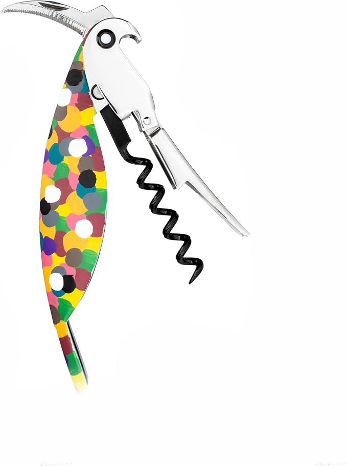 Alessi AAM32 1 Parrot - Sommelier Design Corkscrew, Cast Aluminum and PC, Molticolor