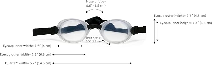 EyeEco Quartz Silicone Hydrating Sleep Mask, Clear - Not One-Size-Fits-All | Adjustable, Medical Grade Silicone Mask for Nighttime Dry Eye Relief and Hydration