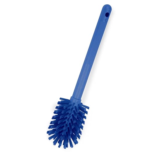 SPARTA Large Water Bottle Brush Ideal for Wide-Mouth Jars, Bottles and Tumblers, Dishwashing Tool with Handle for Home and Commercial Kitchens, Plastic, 12 Inches, Blue, (Pack of 6)