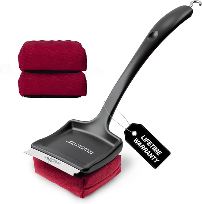 19" Large Bristle-Free Steam Grill Brush,No Bristle Shedding – Safe Grill Accessories for Cast Iron, Porcelain& Charcoal Grills,Ultra-Strong Outdoor Grill Cleaner