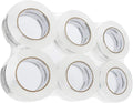 Amazon Basics Packing Tape, Strong & Durable for Moving, Storage, Shipping, Mailing and Sealing, Crystal Clear, 1.88" x 109 Yards, 6-Pack