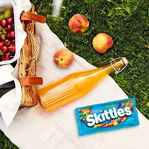 SKITTLES Tropical Fruity Chewy Candy, Bulk Box Individually Wrapped 36 Pack