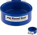 Dog Crate Water Bowl No Spill, 20oz Food-Grade Polypropylene Feeder (Blue) | Secure Crate Mount with Covered Parts, Travel-Ready, Easy-To-Clean Design for Home, Crate Training and Travel
