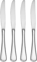 Oneida Silverware Set For 4, Flight Everyday Dinner Knives Flatware Set of 4, Stainless Steel Cutlery Sets, Dishwasher Safe Utensils, Utensil Sets, Butter Knife, 4-Piece Dinner Knife (Silver, 4 Piece)