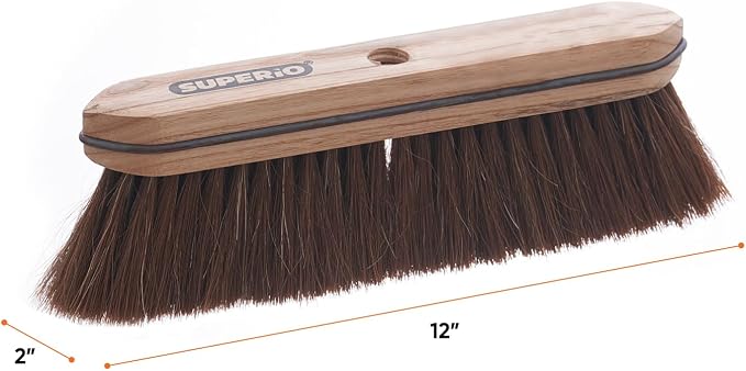 Refill Head for Kitchen and Home – Heavy Duty Household Broom for Easy Sweeping Dust and Wisp Floors and Corners (Horsehair)