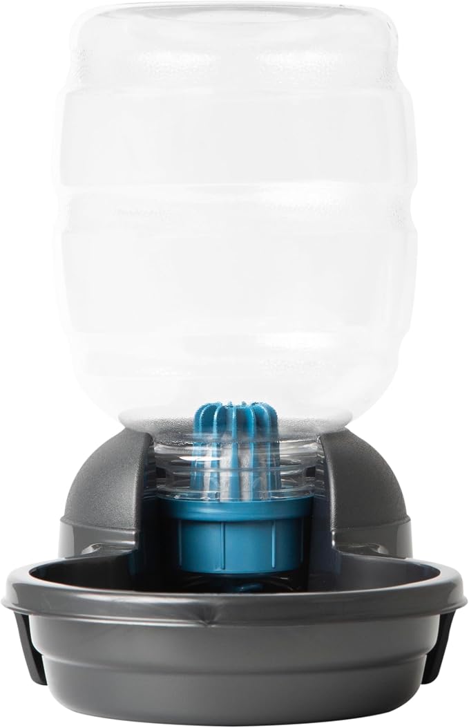 Petmate Replendish Automatic Dog Water Dispenser Gravity Pet Waterer with Microban Protection Base, 100% BPA Free - 1 Gallon, Wide Mouth Bowl, with 2 Extra Filters