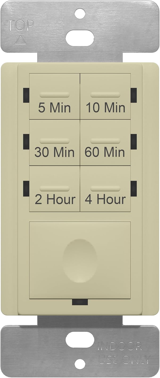 ENERLITES Countdown Timer Switch - Fan & Light Timer, 5 Min - 4 Hrs, Night Light LED Indicator, Neutral Wire Required, UL Listed, HET06-I, Ivory