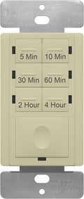 ENERLITES Countdown Timer Switch - Fan & Light Timer, 5 Min - 4 Hrs, Night Light LED Indicator, Neutral Wire Required, UL Listed, HET06-I, Ivory