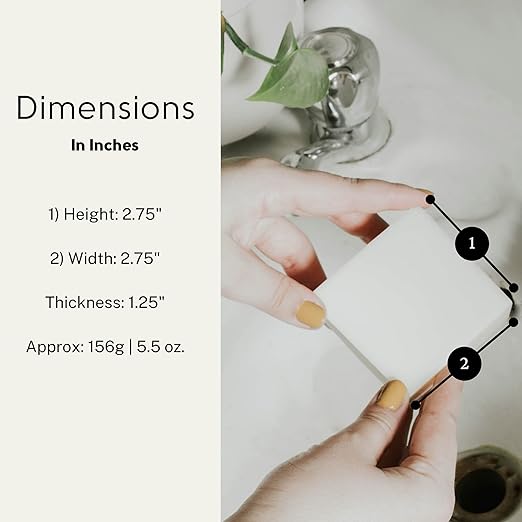Solid Dish Soap Bar | Bergamot + Lime | Natural, Zero Waste Soap | Plastic-Free Dish Soap Block | USDA Certified Organic Ingredients | Vegan-Friendly Dish Soap, 5.5 oz.