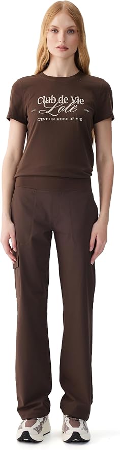 LOLË Momentum Women's Wide Leg Tech Trousers, Cargo Pocket | Brushed nylon stretch, cinch-or-flow openings, knit waistband, hidden phone stash, water-repellent, UPF50+ protection