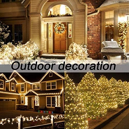 JMEXSUSS 1000 LED Christmas Lights Outdoor Plug in Warm White String Lights