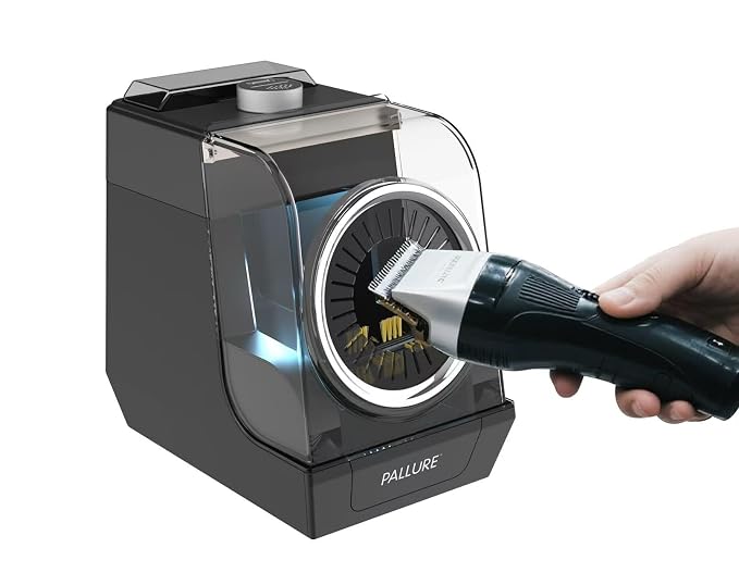 Pallure Automatic Hair Brush Cleaner – Removes Hair And Disinfects In Seconds, Removes Dust & Build Up from Hair Brushes – Salon & Home Cleaning Tool for Stylists and Beauty Lovers