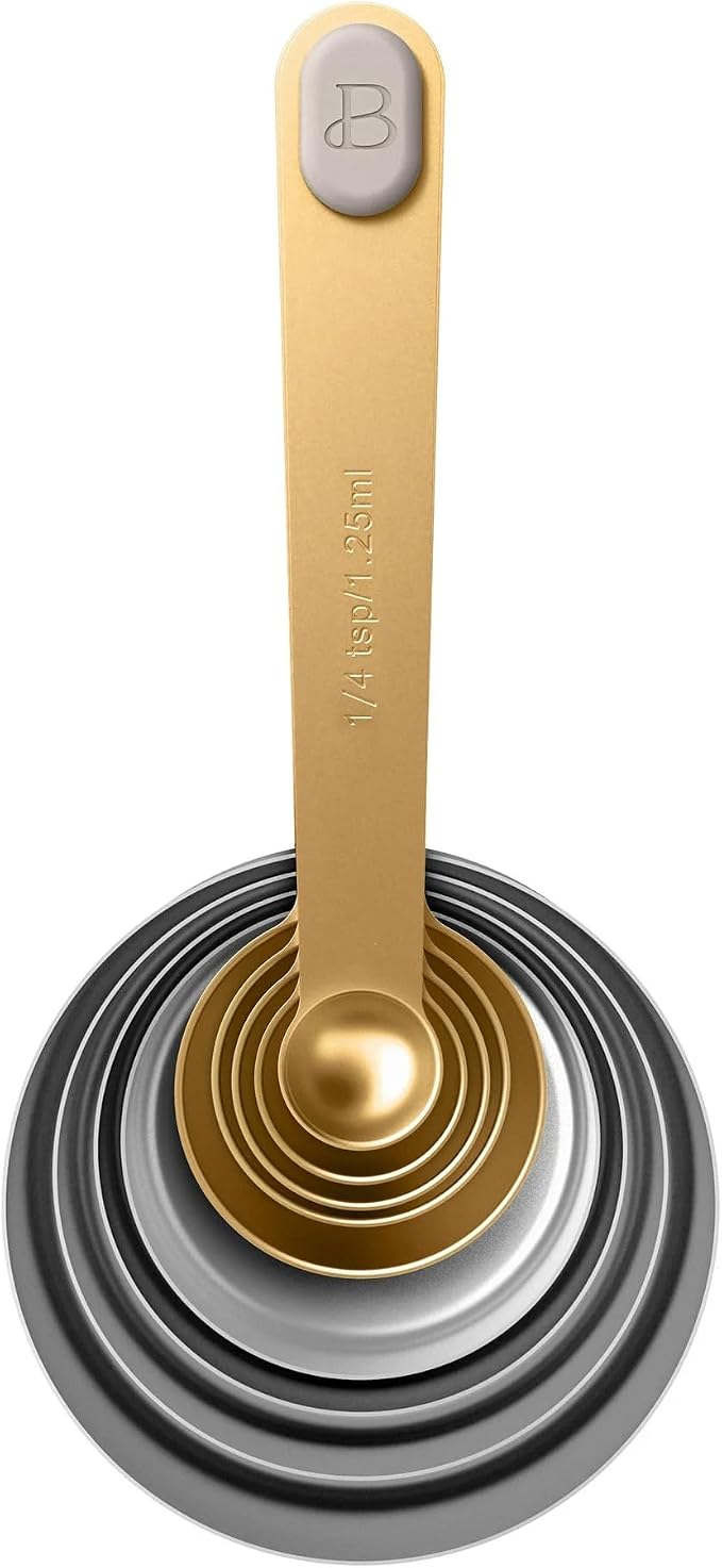 14 Piece Mixing Bowl and Measuring Set, Nesting Kitchen Prep Set with Measuring Cups Spoons Whisk Spatula, BPA Free Dishwasher Safe Baking Set (Porcini Taupe)