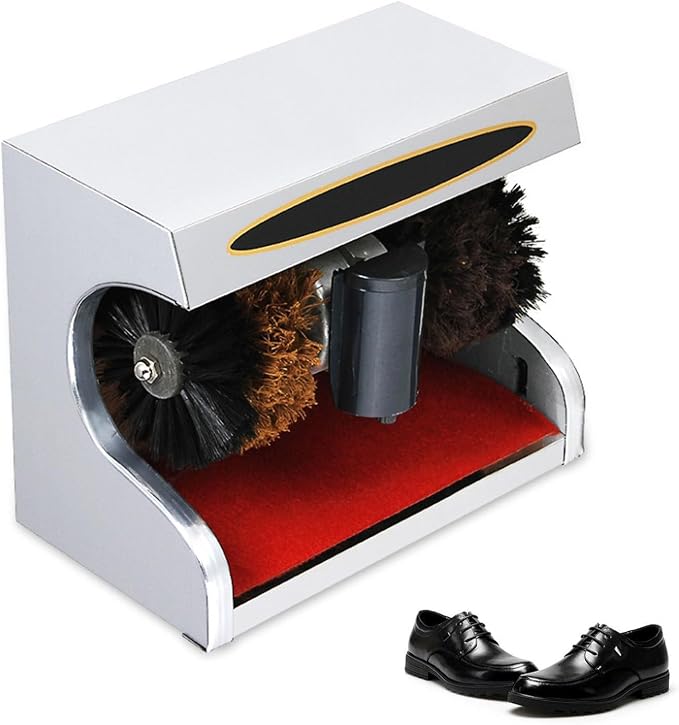 Automatic Shoe Shine Machine, Electric Polishing Device for Home and Commercial Use, Low Noise Induction Shoe Polisher