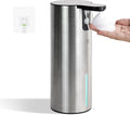 LAOPAO Electric Foaming Soap Dispenser, Rechargeable Touch Foam Hand Soap Dispenser for Bathroom, Stainless Steel Press Soap Pump for Kitchen, Water-Resistant, Xmas Gift