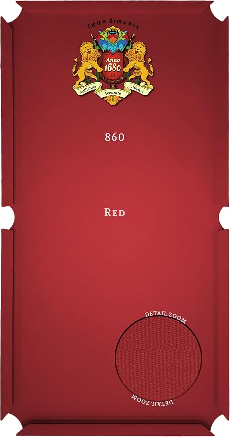 Simonis 860 Pool Table Cloth Replacement Kit for Tables Includes Precut Bed and Rail Cloth, Horsehair Brush, Spots, and Chalk (Multiple Colors)