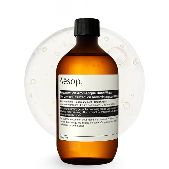 Aesop Resurrection Aromatique Hand Wash Refill - Gentle Cleanser with Orange, Rosemary and Lavender Oils - 16.9 oz / 500 ml