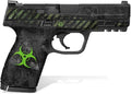Textured Vinyl Decal Skin Kit for Smith & Wesson M&P M2.0 9mm/.40 4" Compact (Biohazard - Black & Green)