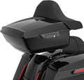 Advanblack Harley Motorcycle Vivid Black King Tour Trunk Pack Luggage +Wrap-Around Backrest Pad for '97-'23 Harley Touring Road King Road Glide Street Glide Electra Glide CVO models