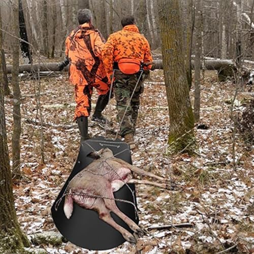 Deer Drag Sled - Deer Cart Game Hauler, Hunting Deer Cart I Rugged Deer Cart Game Hauler, Heavy Duty Dead Firewood Sled Hunting Gear and Accessory Consignments Good for Snow and Ice Pulling(B: 2Pcs pa