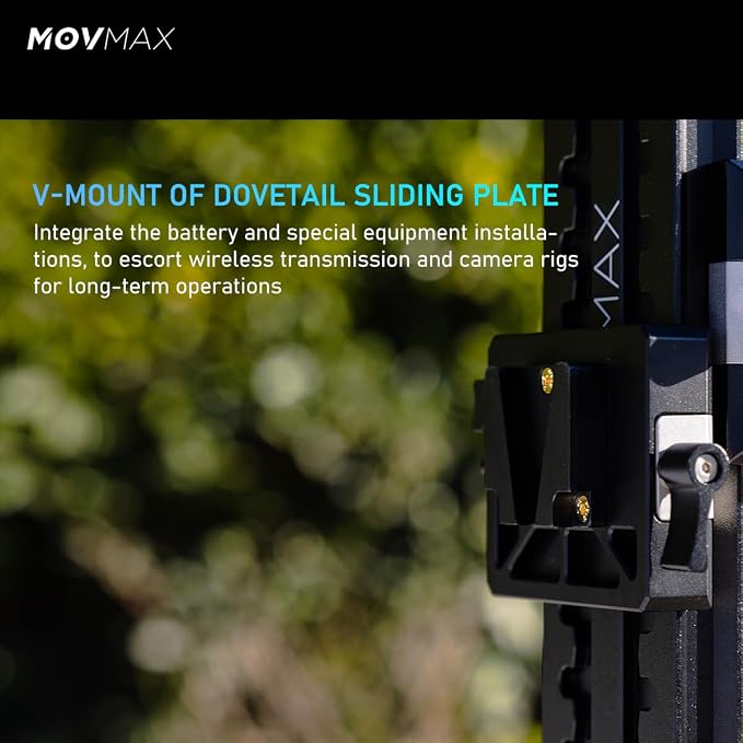 MOVMAX Razor Arm Air Shock Absorption Car Mount Shooting System for DJI Ronin Series(eg:RS4 Pro/RS4/RS3 Pro), Four Suction Cup Car Mount Kit,Gimbal Stabilizer with 22 Inch Storage Case(Yellow)