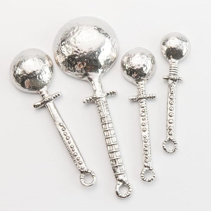 Crosby & Taylor Celtic American Handmade Artisan Pewter Measuring Spoon Set