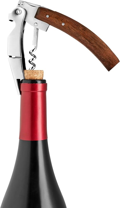 Eva Solo | Liquid Lounge Waiter's Corkcrew | Pull the cork straight out of the wine bottle with the clever two-step system that also ensures that the cork doesn't break | Brushed steel