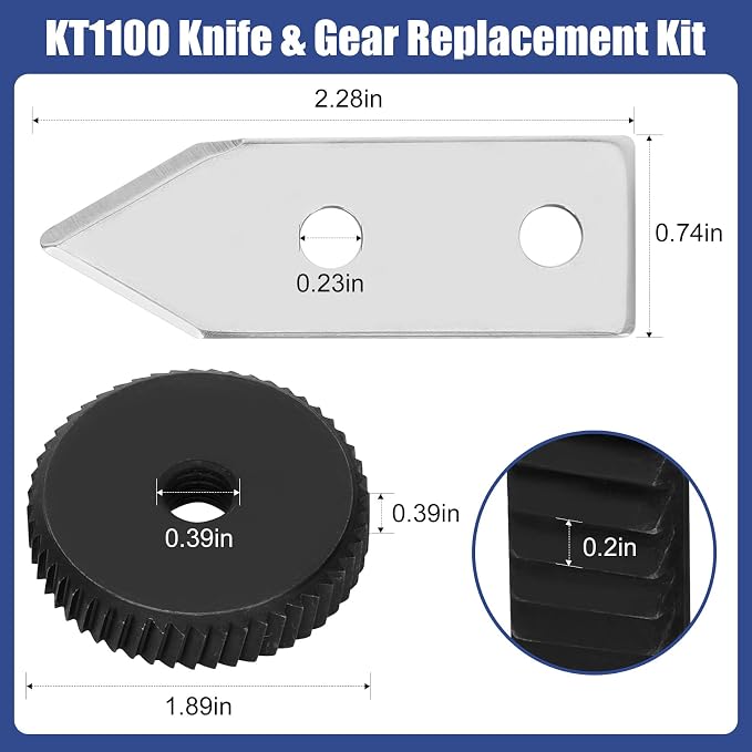 KT1100 Knife and Gear Replacement Kit for 1 Old Can Openers, Commercial Can Opener Replacement Parts - Knife/Blade & Gear, Easy to Replace