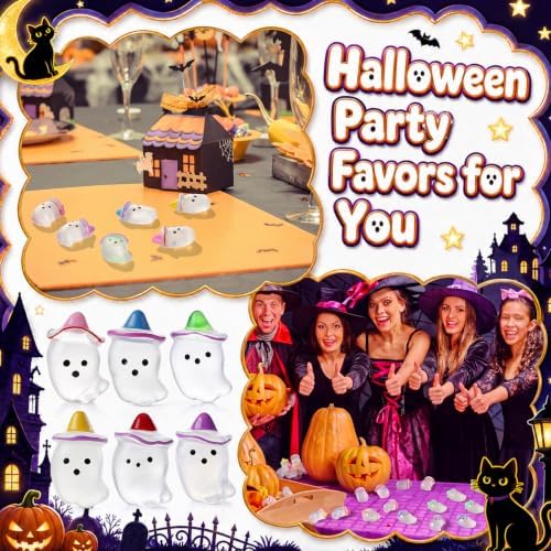 Thenshop 24 Pcs Halloween Clear Ghost Balls 6 Style Halloween Party Favors