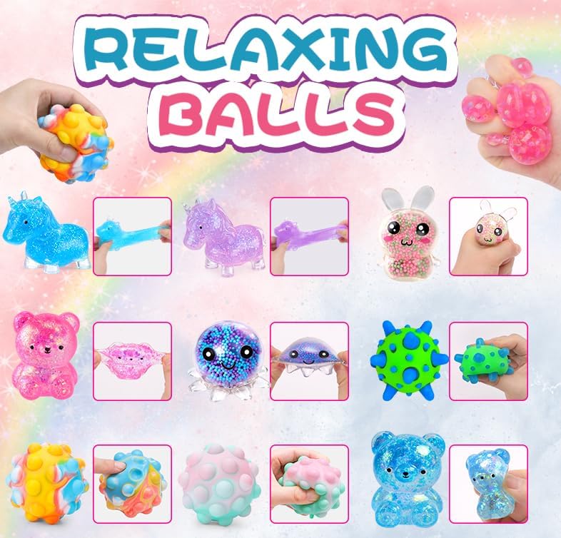 36 Pack Stress Balls, Squishy Balls, Squishy Fidget Stress Relief