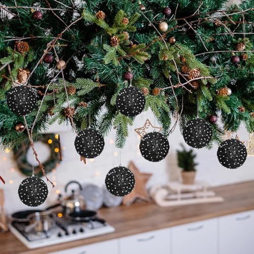 Lyrow 24 Pcs 4" Christmas Ball, Black