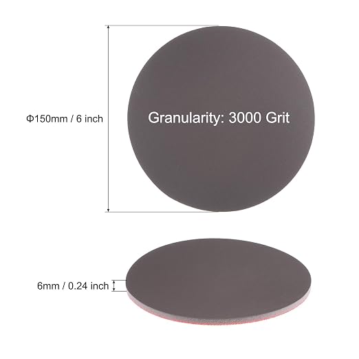 uxcell 30pcs 3000 Grit Sanding Sponge 6 Inch Hook and Loop Sponge Sanding Disc Wet/Dry for Car Wood Drywall Metal
