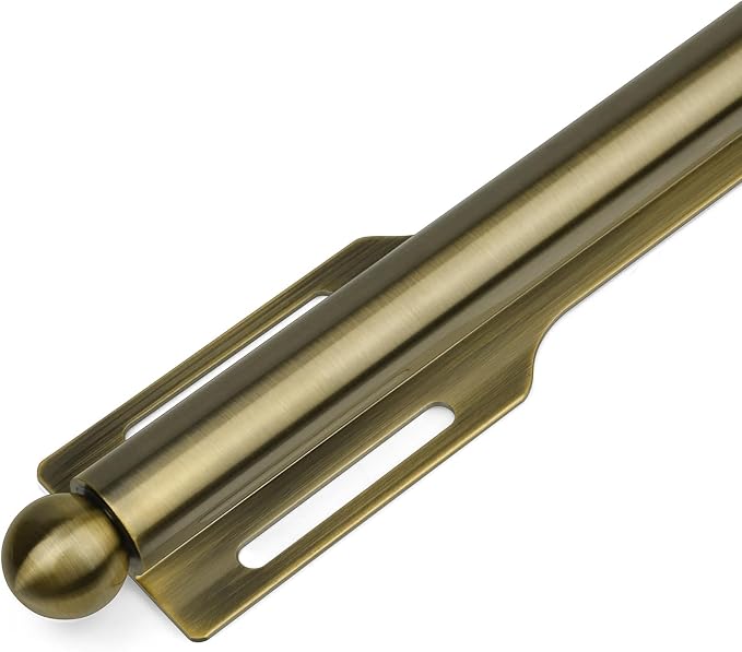 12" Valet Rod for Closet Pull Out (2 Pack, Antique Brass)