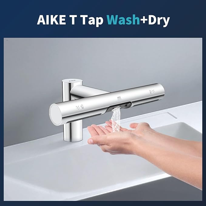 AIKE Air Tap Wash+Dry High Speed Hand Dryer Model AK7120, 110-120V Polish Standard Height