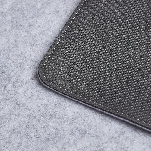 Premium Felt Desk Mat | Large 15.75" x 36" | Multifunctional Desk Pad for Home Office | Light Gray