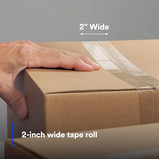 3M Scotch Box Sealing Tape Dispenser HR80, Portable, Hand-Held, High-Impact Plastic, 2 in