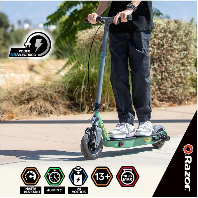 Razor Power Core XLR90 -Electric Scooter for Ages 8+,Power Core High-Torque Hub Motor, Up to 10 mph