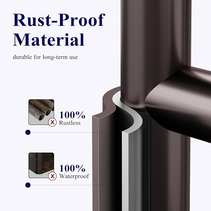 Kitsure Toilet Paper Holder Free Standing – Rustproof Metal Toilet Paper Stand for 4 Rolls with Anti-Slip Base and Shelf for Phone & Small Items, Bathroom Organizers and Storage, Medium, Brown